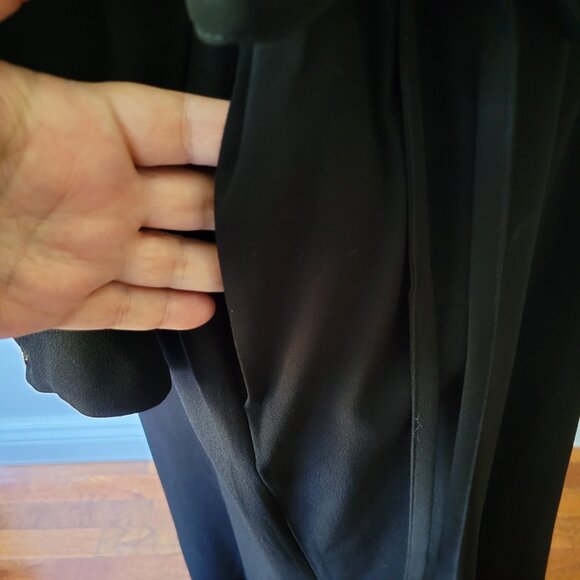 BLACK Banana Republic Crepe Mock-Neck Midi Dress - Picture 6 of 7